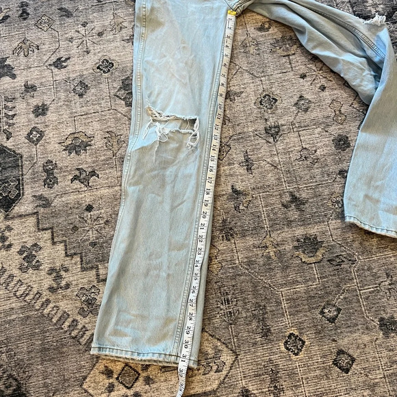 Re/Done 90s high rise loose jeans in bleach destroy size 23 - Picture 15 of 15